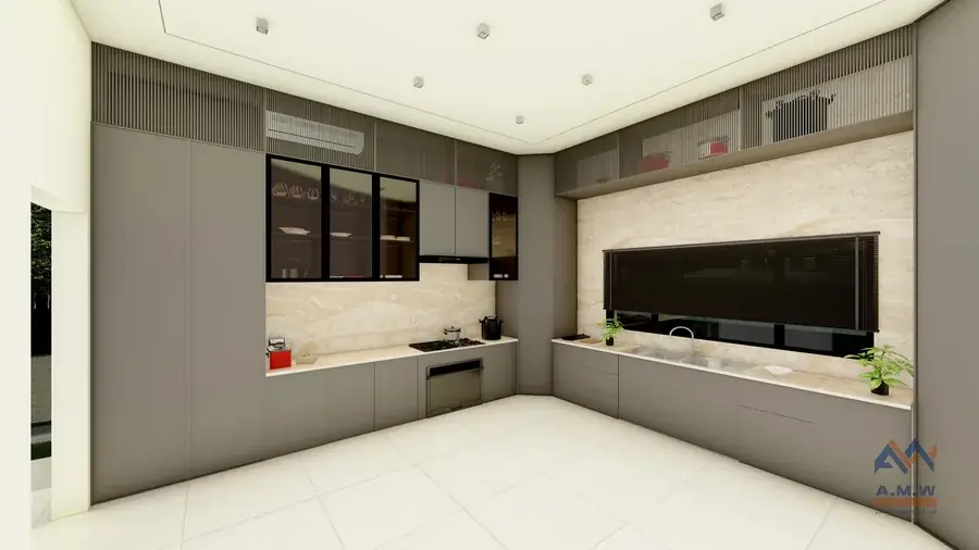 Kitchen design and finishing by AMW For Construction