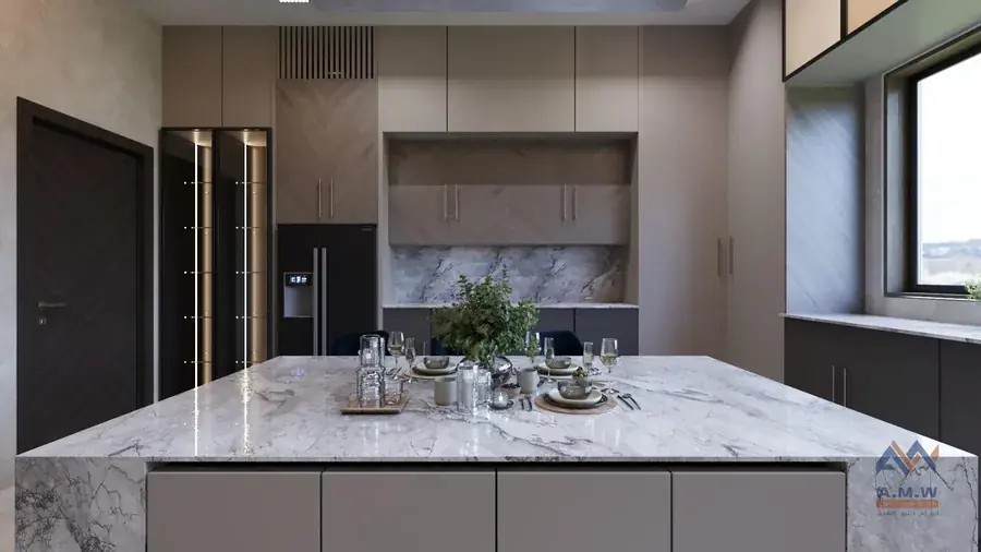 Kitchen design and finishing by AMW For Construction