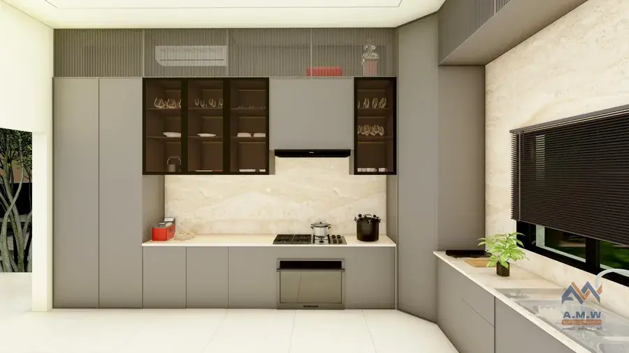 Kitchen design and finishing by AMW For Construction