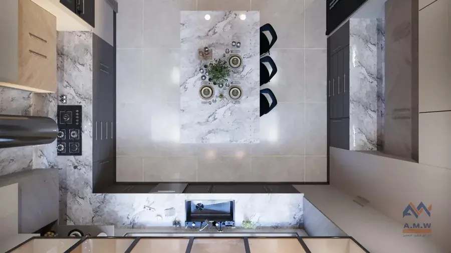 Kitchen design and finishing by AMW For Construction
