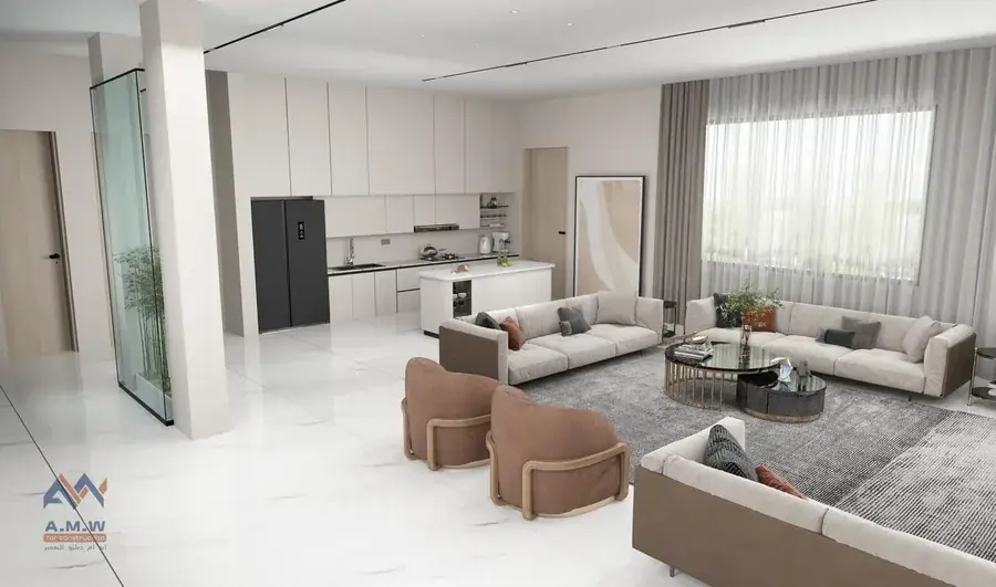 Villa interior finishing by AMW For Construction