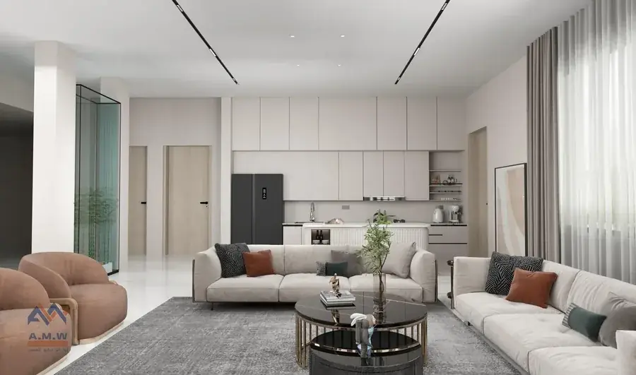 Villa interior finishing by AMW For Construction