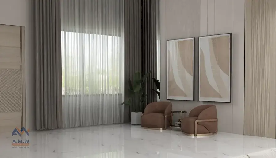 Villa interior finishing by AMW For Construction
