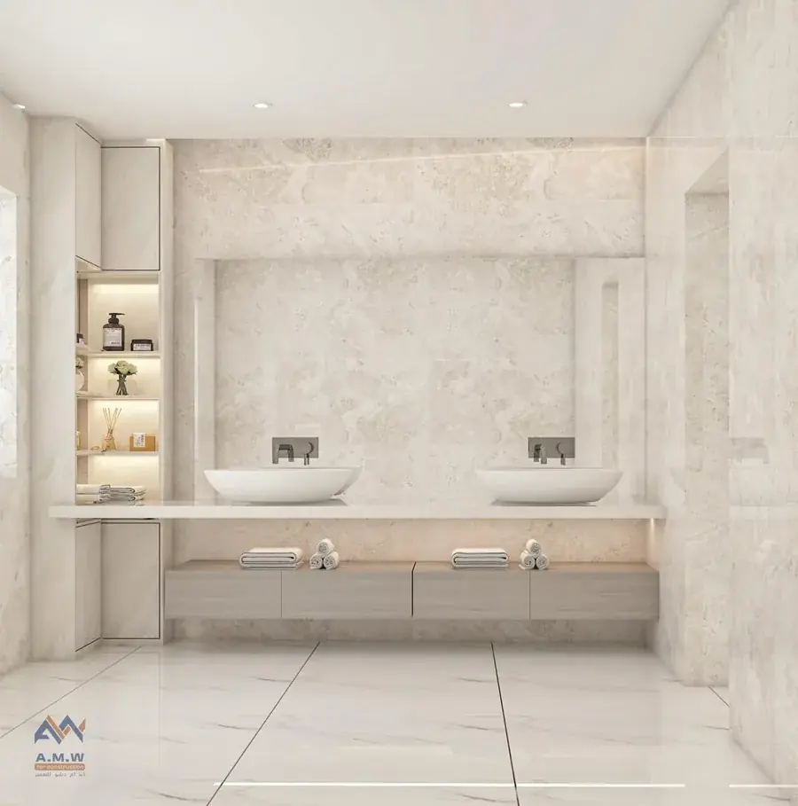 Villa interior finishing by AMW For Construction
