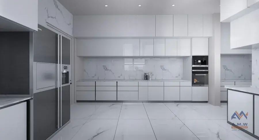 Villa interior finishing by AMW For Construction