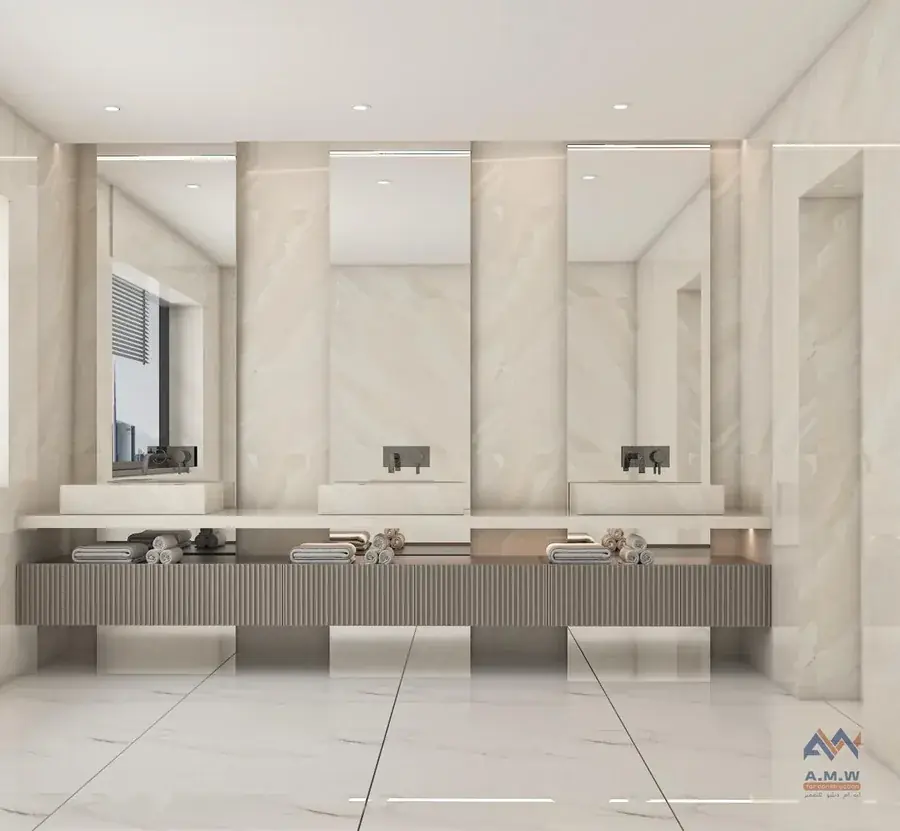 Villa interior finishing by AMW For Construction