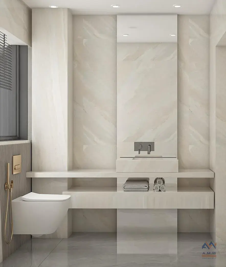 Villa interior finishing by AMW For Construction