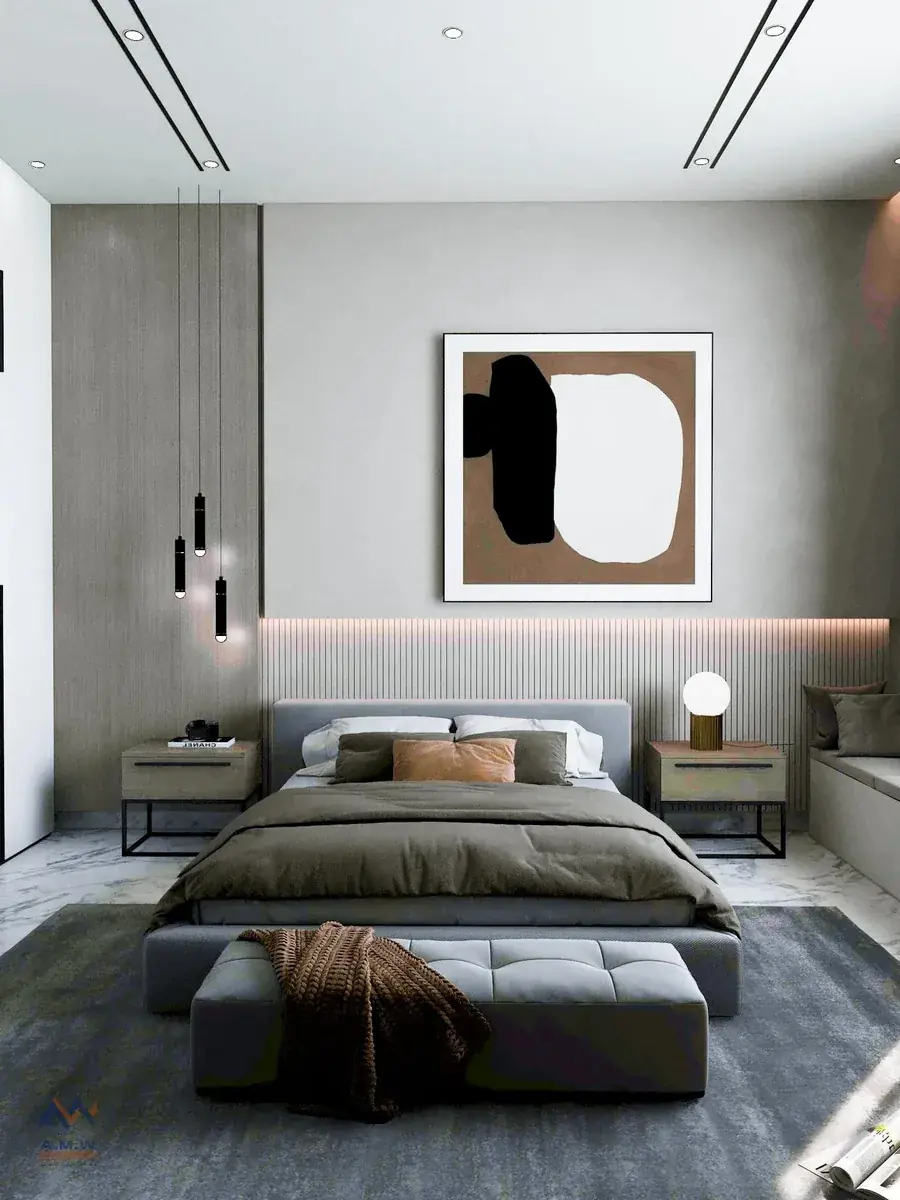 Villa interior finishing by AMW For Construction
